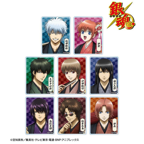 "Gintama" Original Illustration: Single-Sided Floral Kimono Ver. Trading Acrylic Mini Blocks (Sold by the box)