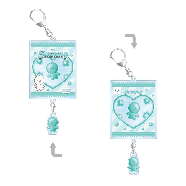 "You and Me: Complete Opposites" Yeti Petit-Série Crinkle Acrylic Keychain