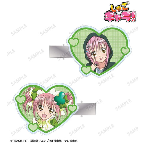 『しゅごキャラ!』日奈森 あむ&アミュレットクローバー アクリルヘアクリップ2個セット
