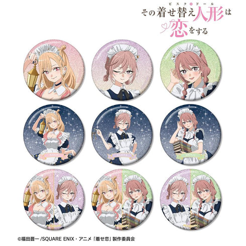 "That Dress-Up Doll Falls in Love Season 2" Original Illustration: Starry Sky Maid Ver. Trading Glitter Pin Badge (Sold by the box)