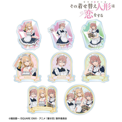 "That Dress-Up Doll Falls in Love Season 2" Original Illustration: Starry Sky Maid Ver. Trading Clear Die-Cut Stickers (Sold by the box)