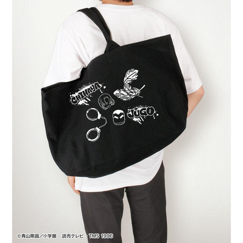 "Detective Conan" Chisoku Hagiwara & Shugo Yokomizo Graffiti-Motif BIG Zip Tote Bag