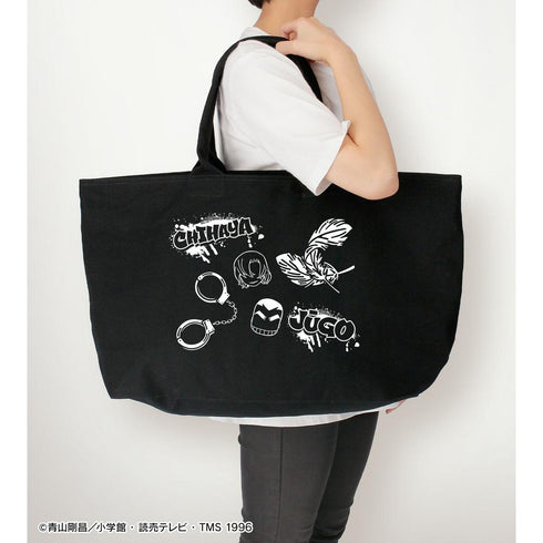 "Detective Conan" Chisoku Hagiwara & Shugo Yokomizo Graffiti-Motif BIG Zip Tote Bag