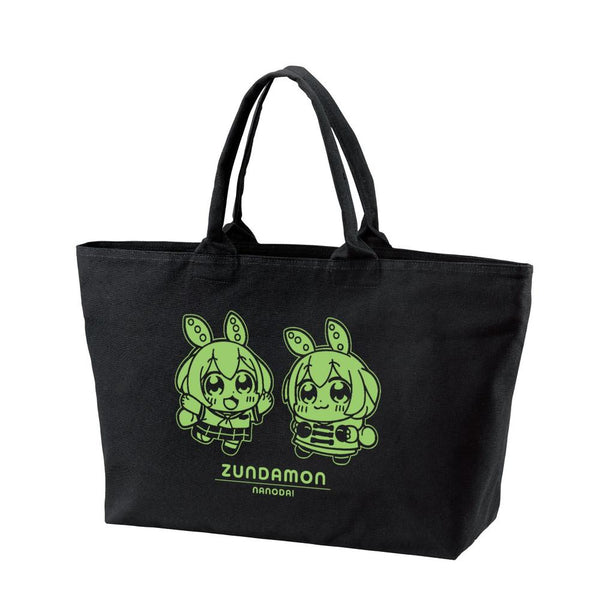 "Zundamon" by Bukubu Okawa: Summer Sailor Uniform Zundamon & Winter Uniform Zundamon School Ver. BIG Zip Tote Bag
