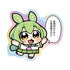 "Zundamon" by Bukubu Okawa: Summer Sailor Uniform Zundamon (School Version) Aurora Die-Cut Sticker