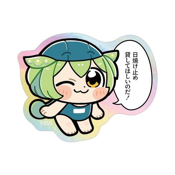"Zundamon" by Bukubu Okawa: School Swimsuit Zundamon (School Version) Aurora Die-Cut Sticker