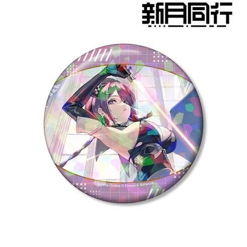 『新月同行』レイン 75mmホログラム缶バッジ