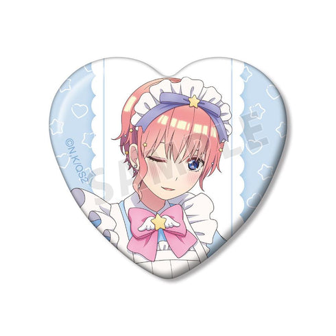 『五等分の花嫁*』描き下ろし 中野一花 メルヘンメイドver. ハート型缶バッジ