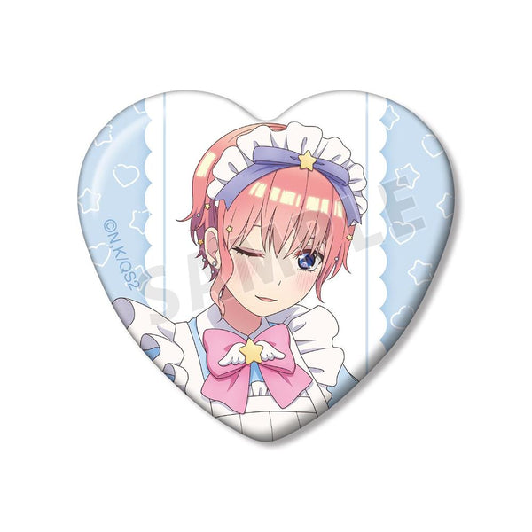 『五等分の花嫁*』描き下ろし 中野一花 メルヘンメイドver. ハート型缶バッジ
