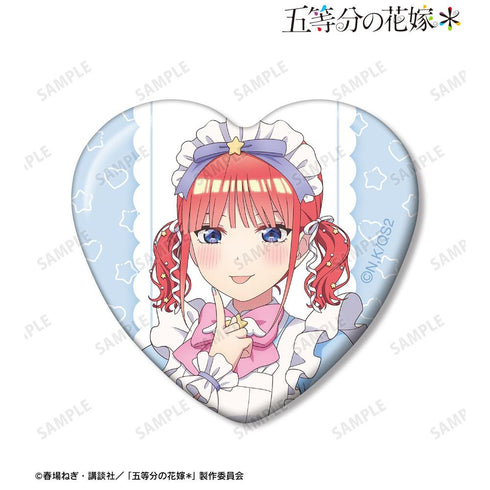 『五等分の花嫁*』描き下ろし 中野二乃 メルヘンメイドver. ハート型缶バッジ