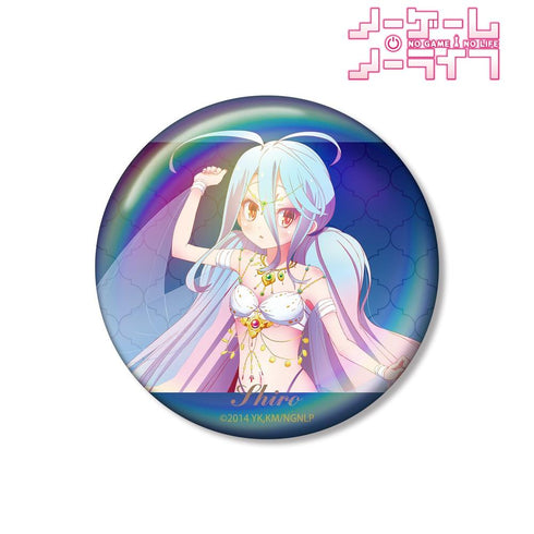 『ノーゲーム・ノーライフ』描き下ろし 白 踊り子ver. 75mmオーロラ缶バッジ