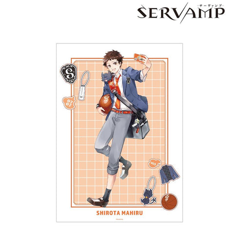 『SERVAMP-サーヴァンプ-』田中ストライク先生 描き下ろし 城田真昼 学園風ver. A3マット加工ポスター