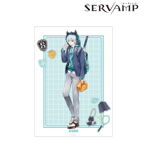 『SERVAMP-サーヴァンプ-』田中ストライク先生 描き下ろし クロ 学園風ver. A3マット加工ポスター