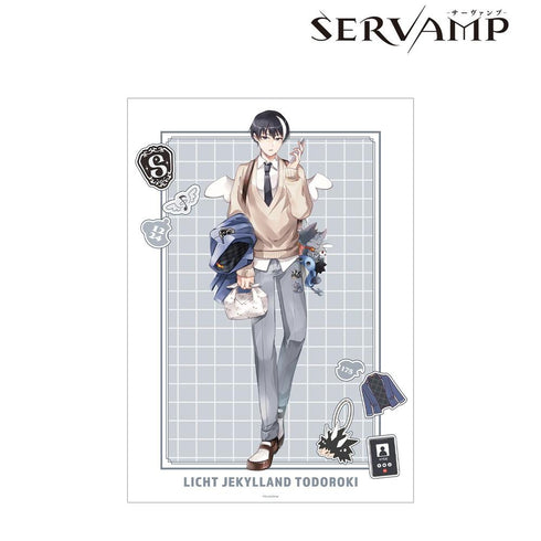『SERVAMP-サーヴァンプ-』田中ストライク先生 描き下ろし リヒト・ジキルランド・轟 学園風ver. A3マット加工ポスター