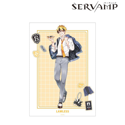『SERVAMP-サーヴァンプ-』田中ストライク先生 描き下ろし ロウレス 学園風ver. A3マット加工ポスター