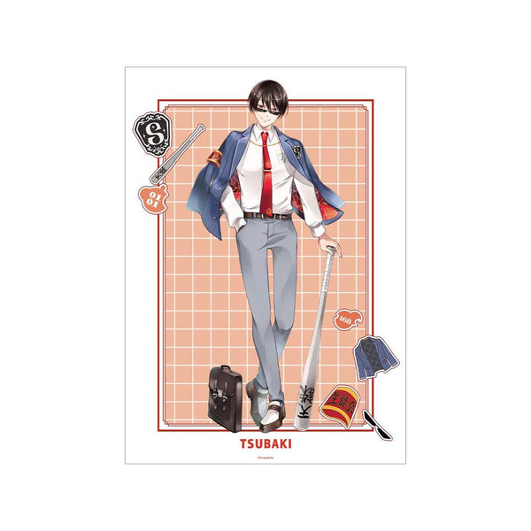 『SERVAMP-サーヴァンプ-』田中ストライク先生 描き下ろし 椿 学園風ver. A3マット加工ポスター