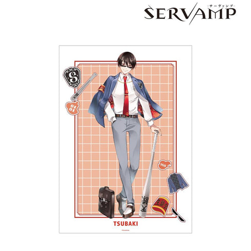 『SERVAMP-サーヴァンプ-』田中ストライク先生 描き下ろし 椿 学園風ver. A3マット加工ポスター