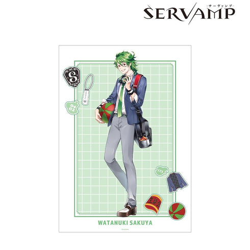 『SERVAMP-サーヴァンプ-』田中ストライク先生 描き下ろし 綿貫桜哉 学園風ver. A3マット加工ポスター