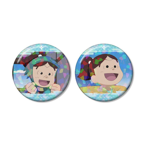 《忍者小丸子》二郭伊助 場景全息圖徽章 2入組