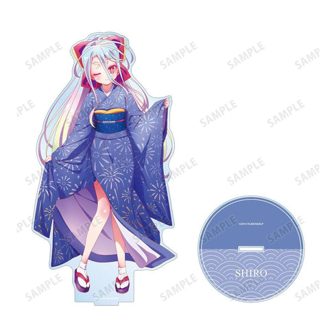 《No Game No Life》全新绘制 白 和服版 特大亚克力立牌