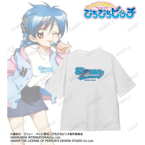 『ぴちぴちピッチ』ANGEL BLUEコラボ 描き下ろし 宝生 波音 着用 BIGシルエットTシャツユニセックス