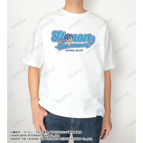 『ぴちぴちピッチ』ANGEL BLUEコラボ 描き下ろし 宝生 波音 着用 BIGシルエットTシャツユニセックス