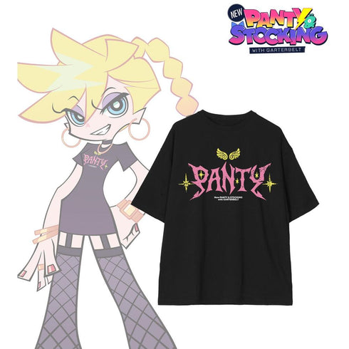《New PANTY & STOCKING with GARTERBELT》全新绘制 潘蒂 模特版 穿着BIG版型T恤 B款 男女通用