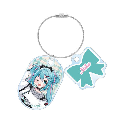『初音ミク』描き下ろし 初音ミク 私服ver. Art by クノオ 2連ワイヤーアクリルキーホルダー【202608再販】
