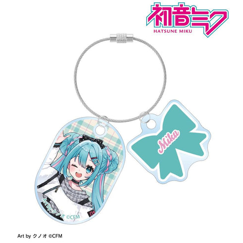 『初音ミク』描き下ろし 初音ミク 私服ver. Art by クノオ 2連ワイヤーアクリルキーホルダー【202608再販】