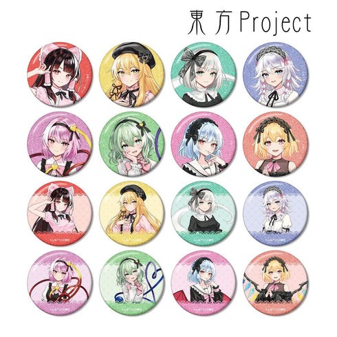 『東方Project』松本能人イラスト ガーリーファッションver. トレーディンググリッター缶バッジ(単位/BOX)