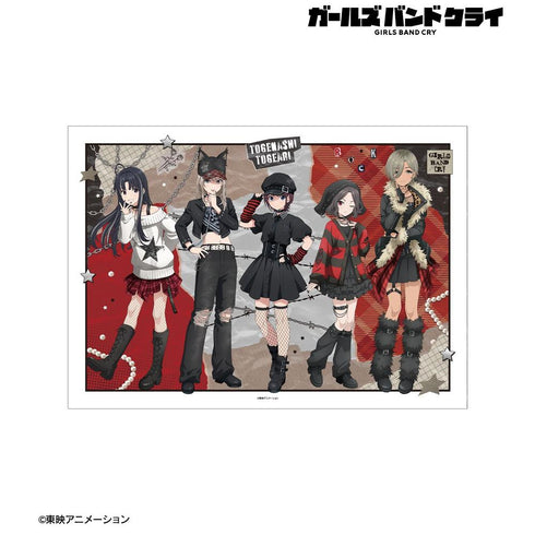 『ガールズバンドクライ』描き下ろし トゲナシトゲアリ 集合 パンクファッションver. A3マット加工ポスター