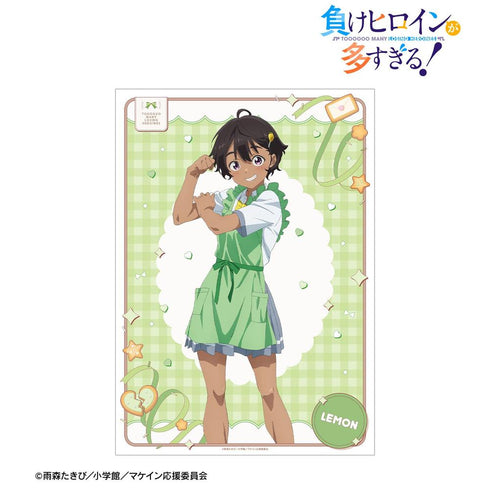 『負けヒロインが多すぎる!』描き下ろし 焼塩 檸檬 制服エプロンver. A3マット加工ポスター