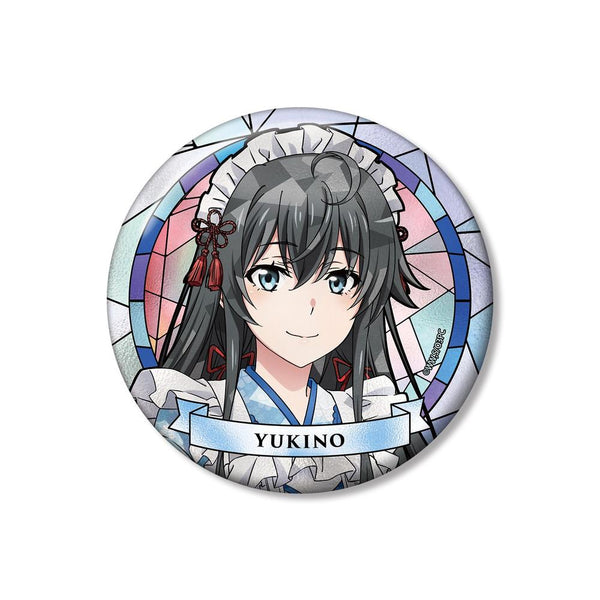 "My Teen Romantic Comedy SNAFU: The End" Original Illustration: Yukino Yukinoshita in Japanese-Style Maid Outfit Ver. Aure Glass 100mm Pin Badge