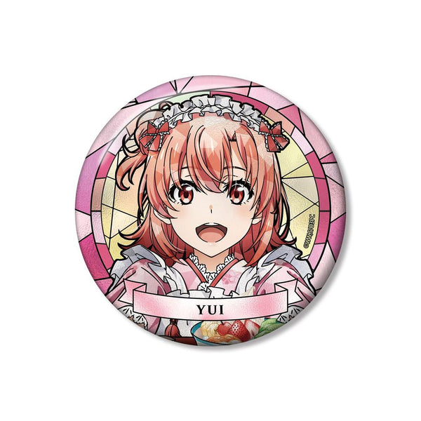 "My Teen Romantic Comedy SNAFU: The End" Original Illustration: Yui Yuigahama in Japanese-Style Maid Outfit Ver. Aure Glass 100mm Pin Badge