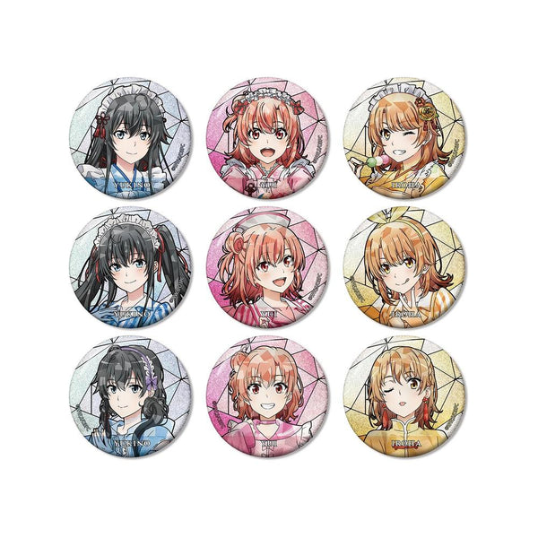"My Teen Romantic Comedy SNAFU: The End" Original Art: Japanese-Style Maid Outfit Ver., American Diner Ver., & Cute Casual Outfit Ver. Trading Aure Glass Glitter Pin Badges (Sold by the box)