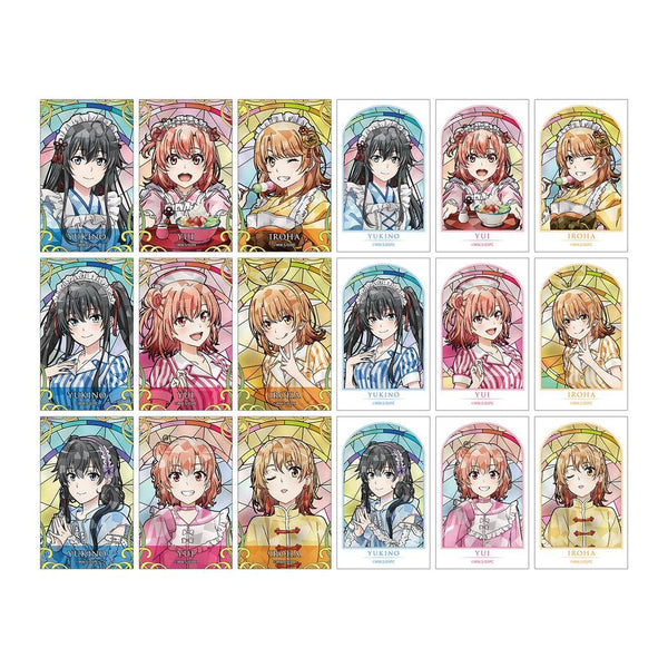 "My Teen Romantic Comedy SNAFU: The End" Original Art: Japanese-Style Maid Outfit Ver., American Diner Ver., & Cute Casual Outfit Ver. Trading Aure Glass Compact Clear Cards (Sold by the box)