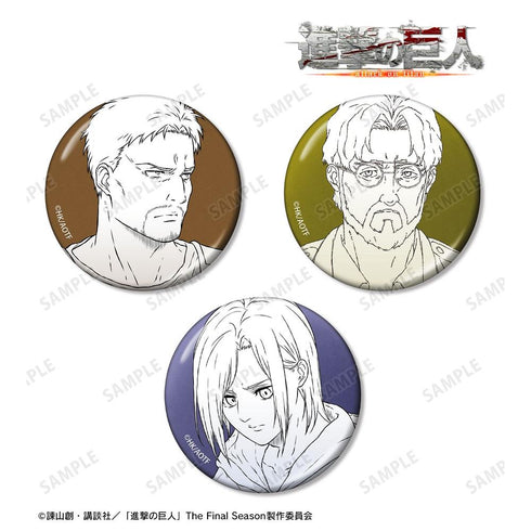 『進撃の巨人』ライナー&ジーク&アニ メタリック缶バッジ3個セット【202608再販】