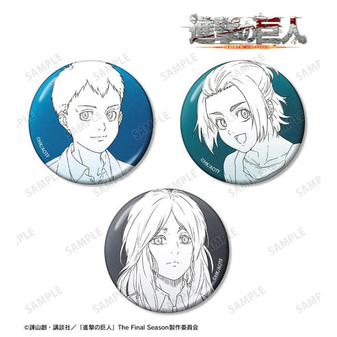 『進撃の巨人』ファルコ&ガビ&ピーク メタリック缶バッジ3個セット【202608再販】