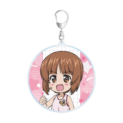 "Girls und Panzer: More Love-Love Operation!" Miho Nishizumi (10 Years Ago) BIG Acrylic Keychain