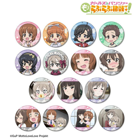 "Girls & Panzer: More Love-Love Operation!" Trading Hologram Pin Badges (Sold by the box)
