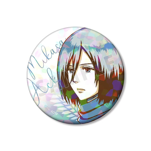 『進撃の巨人』ミカサ カラーパレットVer. 75mmホログラム缶バッジ