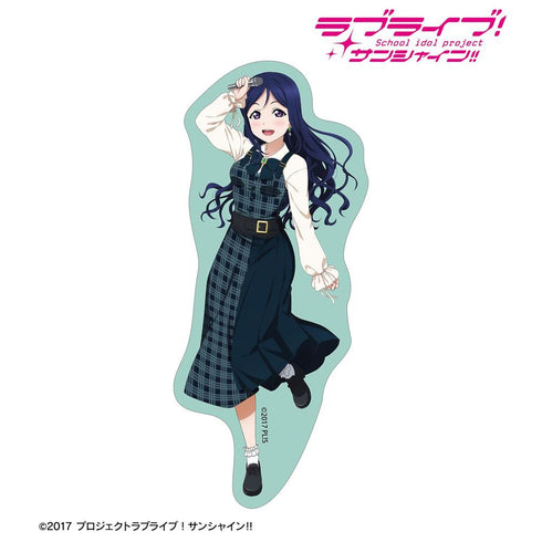 『ラブライブ!サンシャイン!!』描き下ろし 松浦果南 チェックワンピース衣装ver. ダイカットステッカー