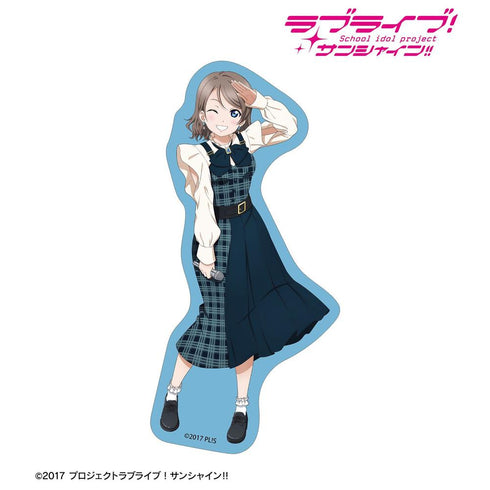 『ラブライブ!サンシャイン!!』描き下ろし 渡辺 曜 チェックワンピース衣装ver. ダイカットステッカー