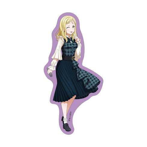 『ラブライブ!サンシャイン!!』描き下ろし 小原鞠莉 チェックワンピース衣装ver. ダイカットステッカー