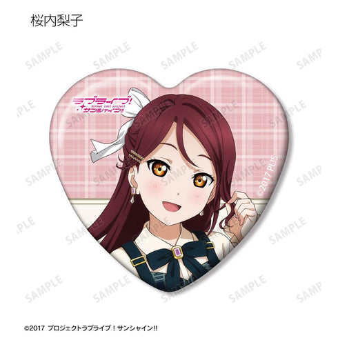 『ラブライブ!サンシャイン!!』描き下ろし チェックワンピース衣装ver. トレーディングハート型缶バッジ(単位/BOX)