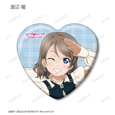 『ラブライブ!サンシャイン!!』描き下ろし チェックワンピース衣装ver. トレーディングハート型缶バッジ(単位/BOX)