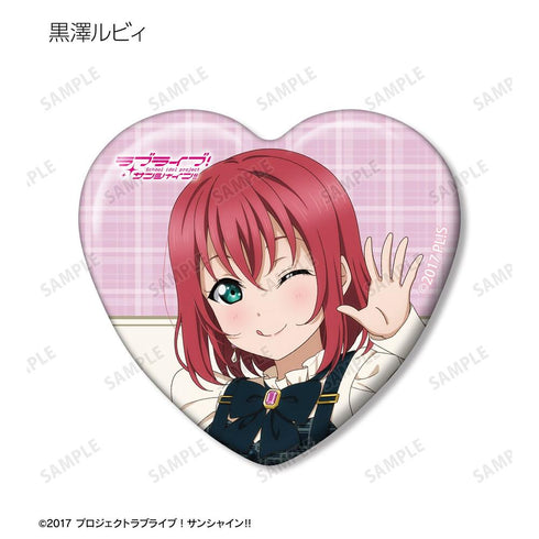 『ラブライブ!サンシャイン!!』描き下ろし チェックワンピース衣装ver. トレーディングハート型缶バッジ(単位/BOX)