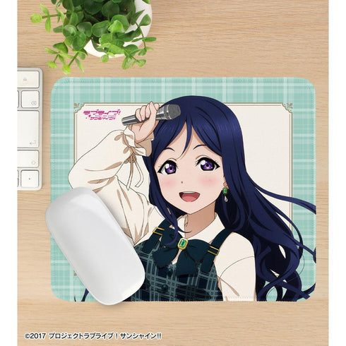 『ラブライブ!サンシャイン!!』描き下ろし 松浦果南 チェックワンピース衣装ver. マウスパッド
