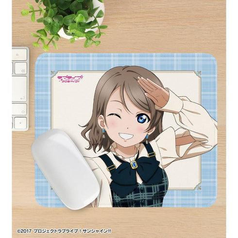 『ラブライブ!サンシャイン!!』描き下ろし 渡辺 曜 チェックワンピース衣装ver. マウスパッド