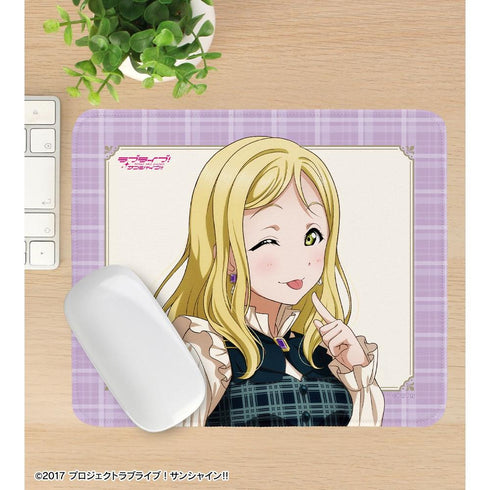 『ラブライブ!サンシャイン!!』描き下ろし 小原鞠莉 チェックワンピース衣装ver. マウスパッド